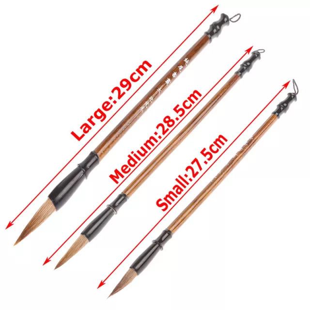 3pcs/set Excellent Quality Chinese Calligraphy Brushes Pen For Writing Br..f 3