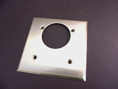 Square Brass Door Knob Escutcheon Plate With offset Hole