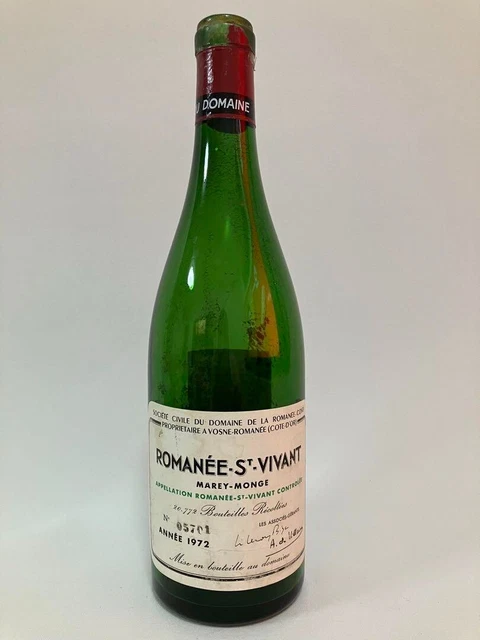 Drc 1972 Romanee St. Vivant Romanee-Conti Empty Bottle