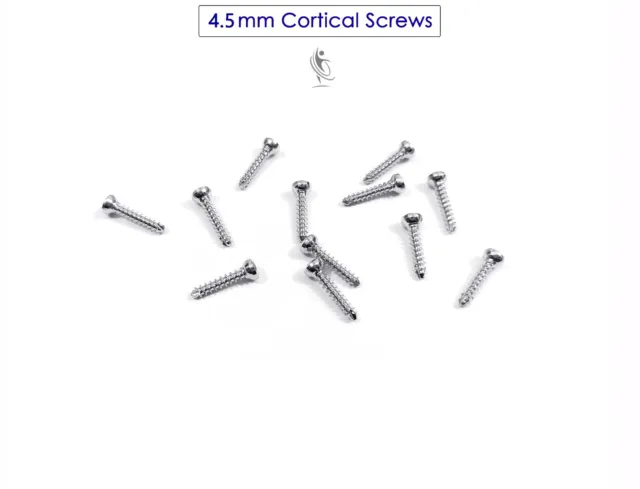 4.5mm Cortical Vis Lot De 120pcs Ss Vétérinaire