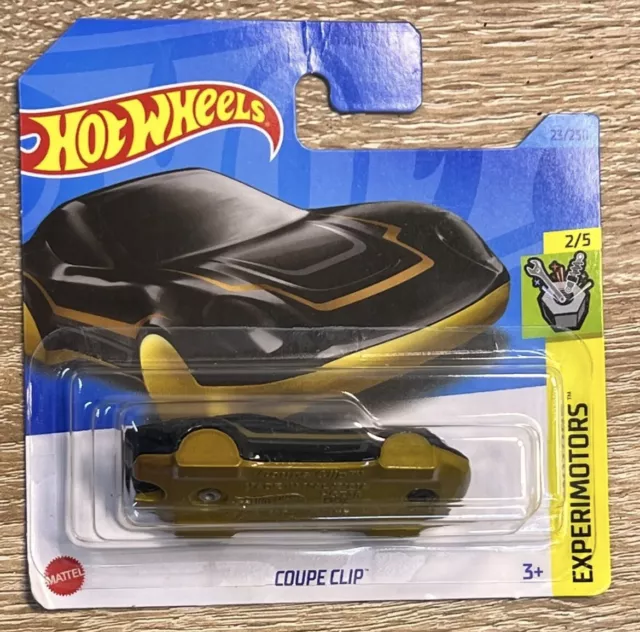 2023 Hot Wheels Coupe Clip Black And Gold Keychain Fob Loose