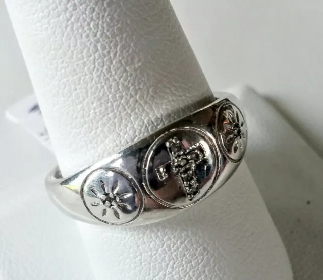 CROSS Genuine Diamond .925 Sterling Silver Ring