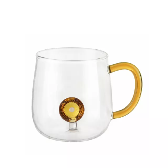 KASANOVA Mug in vetro borosilicato 380 ml arancia giallo Tavola,Tè e caffè