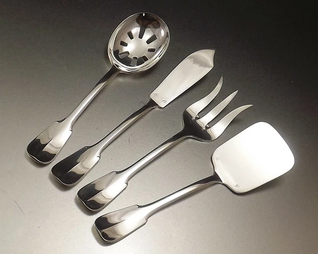 4 couverts de service à hors d'œuvre ART DÉCO ARGENT MINERVE métal