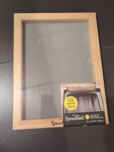 Marco de serigrafía Speedball con malla de tela madera 10x14" sellado NUEVO