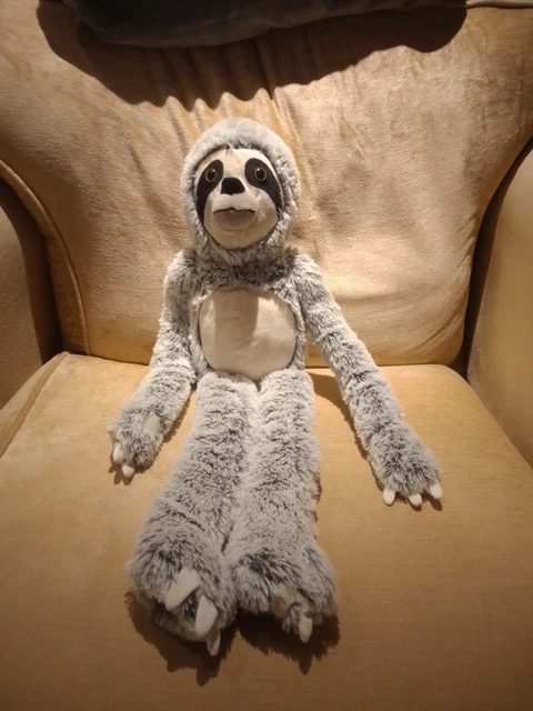 SMYTHS TOYS SLOTH Plush Large Soft Toy 29 Inch Stuffed Animal Toy Grey ...
