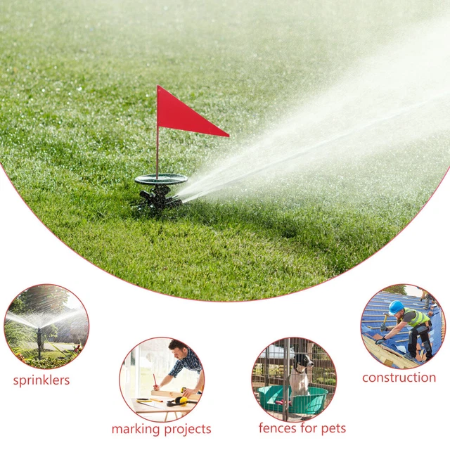 8 Pcs Irrigation Flags Small Flags Pennant Banner Flags Sprinkle Water 10