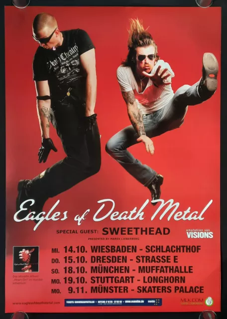 +++ 2009 EAGLES OF DEATH MEATAL Concert Poster Germany 1st Print