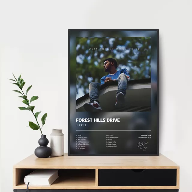 J.Cole 2014 Forest Hills Drive Album Poster Custom Canvas Print Music Poster