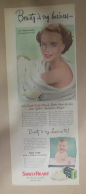 Sweetheart Soap Ad: Alma  Woods Cover Girl ! from 1950's Size: 7.5 x 15 inches