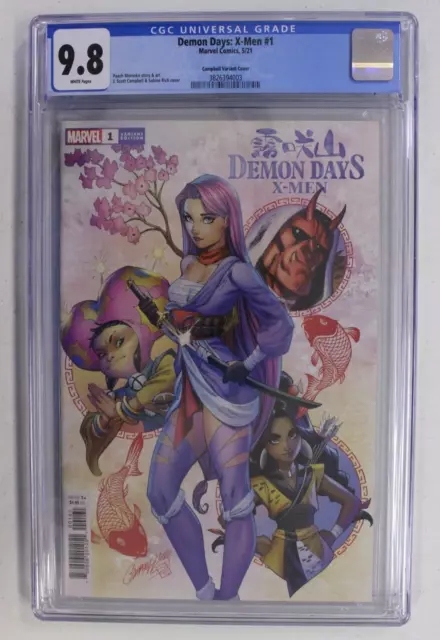 Demon Days X-Men #1 1:50 J. Scott Campbell Variant CGC 9.8 NM/M Marvel 2021 1F