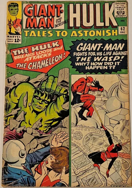 Tales To Astonish #62 Dec 1964 Giant-Man & The Hulk - Complete Lower Grade