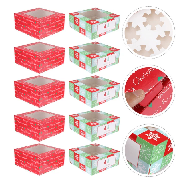 Galletas Para Navidad Decoración Ventanas Cajas Pasteles de Navidad Papel