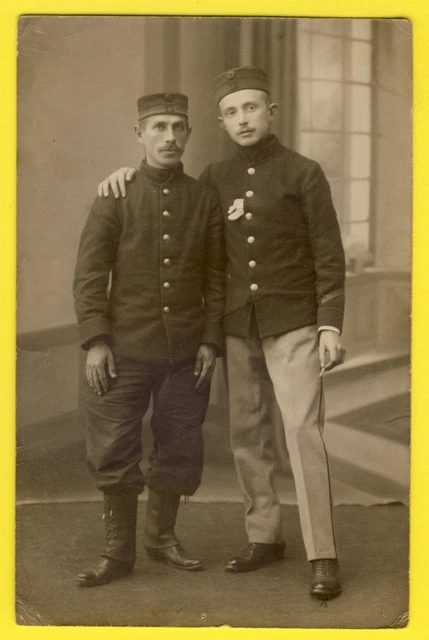 cpa 1914 Carte Photo MILITAIRES SOLDATS BELGES 12ème Régiment Georges HAUBOURDIN