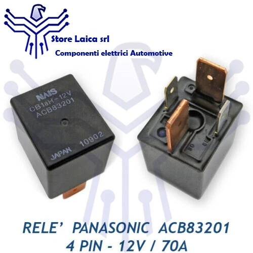 Relè 12V 30A 40A DC 5 Pin Contatti Relay Relais Panasonic - Foto 5