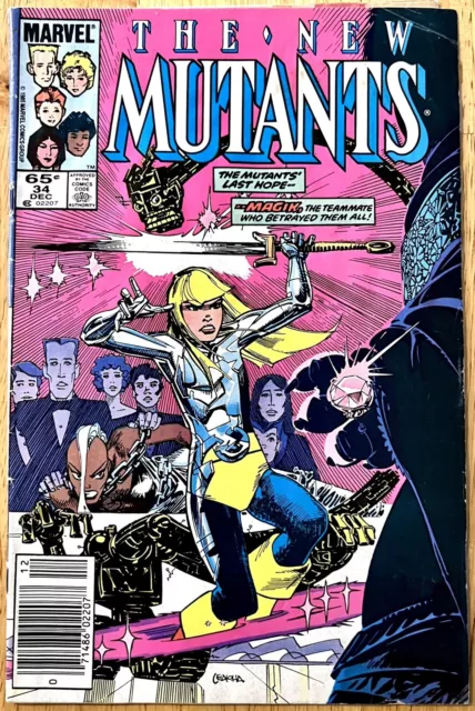 THE NEW MUTANTS - Vol 1 # 34 December 1985 Marvel Comics Comic Book X-men