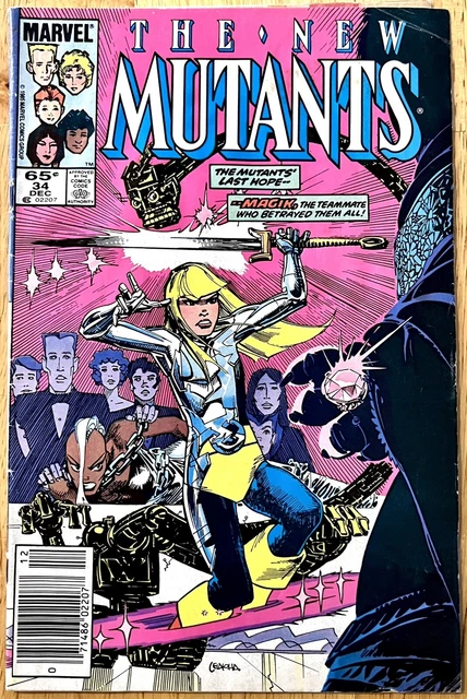 THE NEW MUTANTS - Vol 1 # 34 December 1985 Marvel Comics Comic Book X-men