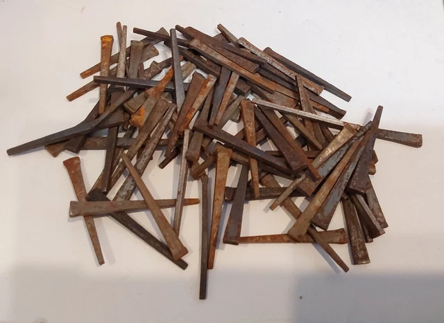 Vintage Square Head Nails...2 And A Quarter Inch Long...80 Nails Per...