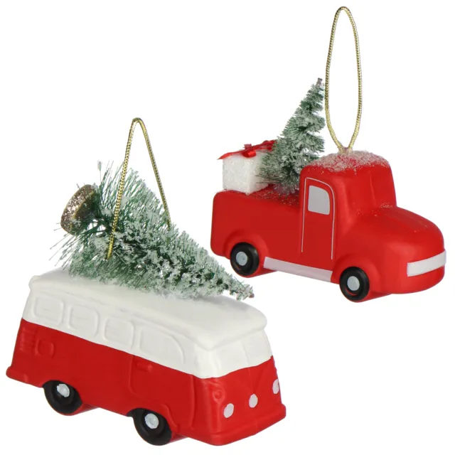 2x Weihnachtskugel, Christbaumkugel für Weihnachten glänzend aus Kunststoff
