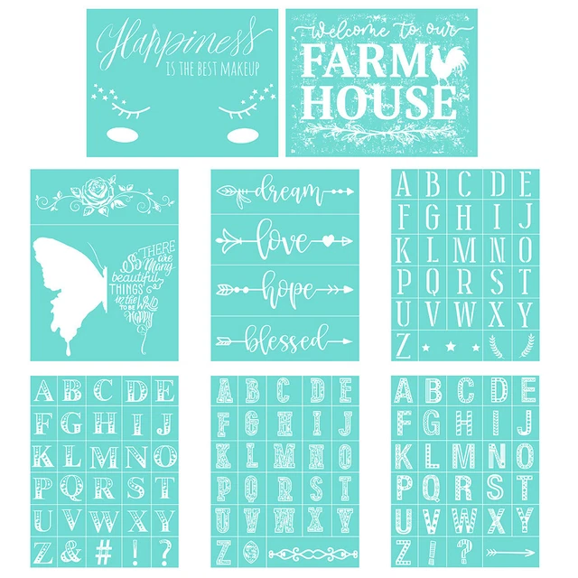 SILK SCREEN PRINTING Stencil Letters Adhesive Mesh Transfer Fabric Wood