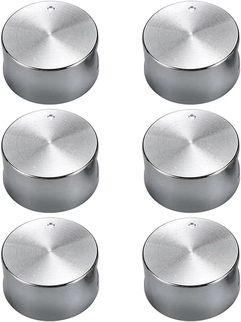 Set 6 Manopole Forno Argento - Pomelli 6mm Universali Per Stufe A Gas E Piani Cottura - Foto 14