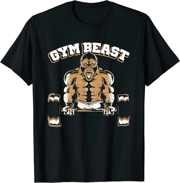 NEW LIMITED Gym Beast Gorilla Weightlifting Bodybuilding Workout T-Shirt