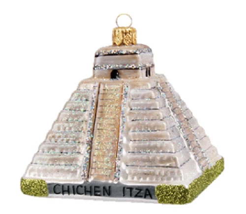 Chichen Itza Mexico Polish Glass Christmas Tree Ornament Decoration 110099