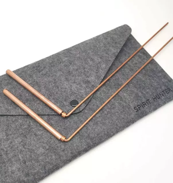 99.9% Copper Dowsing Rod- 2PCS Divining Rods with Bag - Detect Gold, Water, Ghos