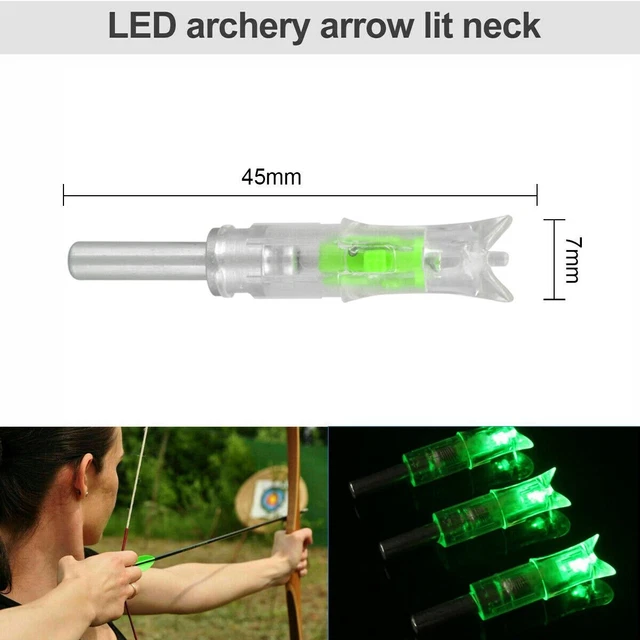 LED Lighted Nocks for Crossbow Bolts 7.62mm Automatic Inside Diameter Half Moon 3