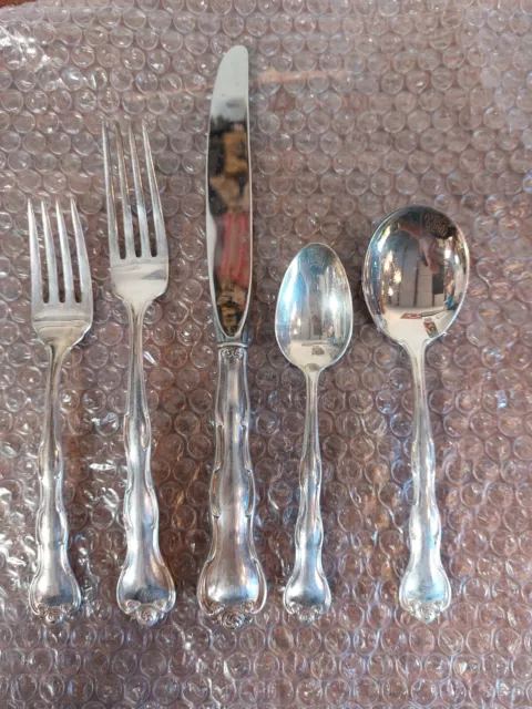 Rondo Gorham Sterling Silver Flatware Setting 2 Forks 2 Spoons + Butter Knife