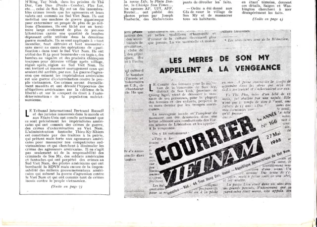 Le Courrier du Vietnam N° 245 1er déc 1969: le massacre de SON MY. 2