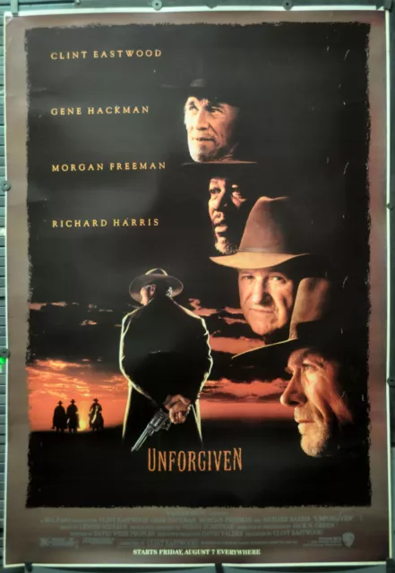 Unforgiven 1992 ORIG 48X70 BUS SHELTER MOVIE POSTER CLINT EASTWOOD GENE HACKMAN