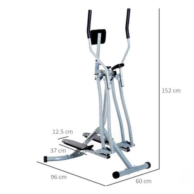 Cross Trainer Air Walker Glider Home Gym Fitness Workout Machine, Grey 2