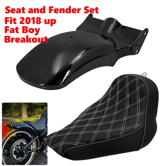 LED SHORT REAR Fender Solo Seat Kit Fit For Harley Softail Breakout Fat ...