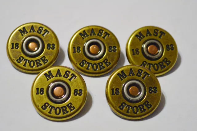 5 Shotgun Shell Rivetback Concho Enmon Mast Lager Leder 12 Anzeige Tack Gürtel