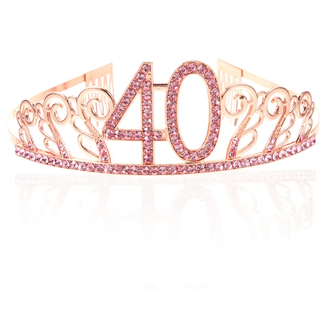 Corone di Halloween signorina oro rosa per donna per 40° compleanno