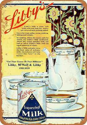 Metal Sign - 1918 Libby's Evaporated Milk - Vintage Look Reproduction