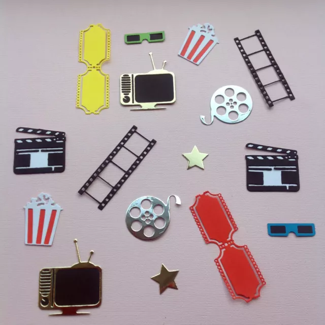 Film, TV, Movie Buff Die Cuts - Assorted Sets of 16 in different Colours