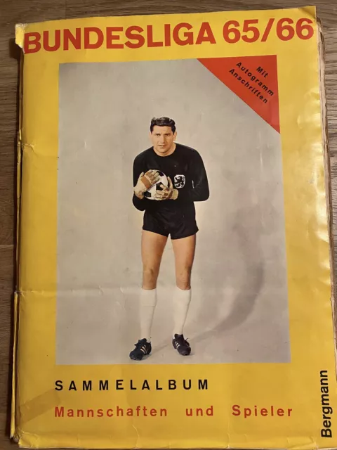 BERGMANN - Bundesliga 65/66 Sammelalbum - Album 1965 komplett bis auf 1 Bild