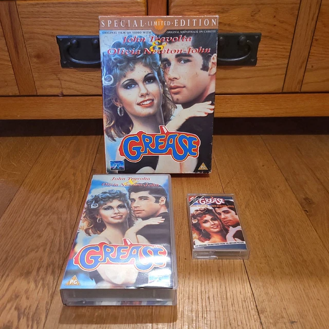 RARE GREASE LIMITED Edition VHS & Cassette Box Set GC EUR 22,74