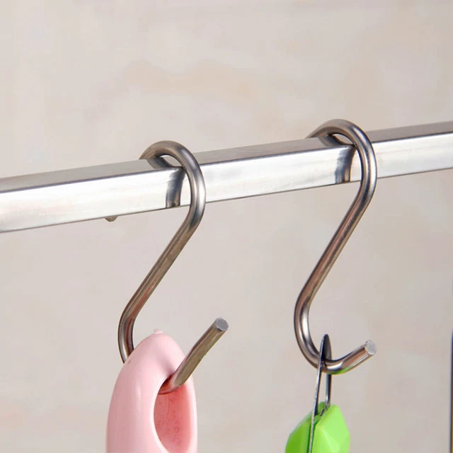 10pcs Hanging Hook Hanging Hook Cookware Hook Kitchen Hook Stainless Steel Hook