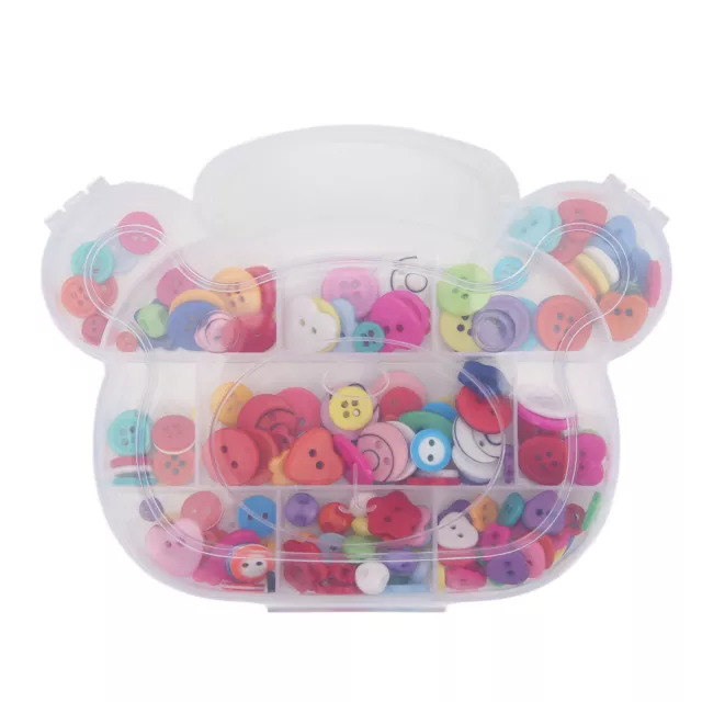200pcs Resin Buttons Sewing Buttons With Storage Box For DIY Craft