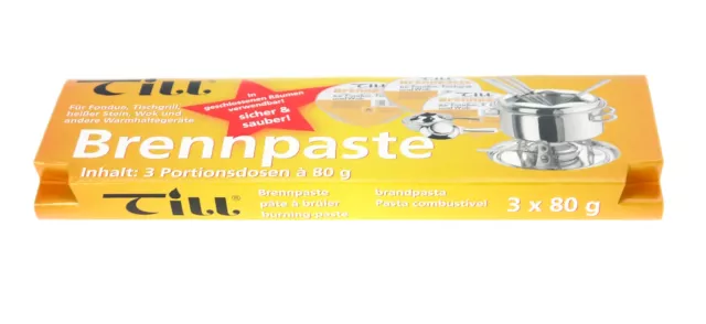 Sicherheits Brennpaste für Pastenbrenner 3 Pakete mit je 3 Stück