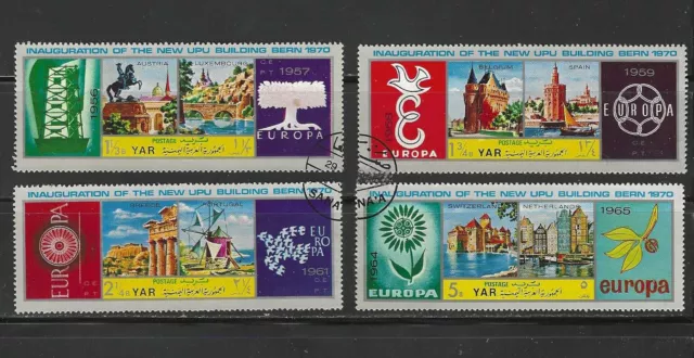 Yemen , Arab Republic ,1970 , Upu , Set Of 4 Stamps , Perf , Cto