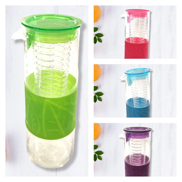 Carafe En Verre Rouge BONNECAZE LACROIX – 0,73 L – Pour Eau, Vin, Jus, Absinthe