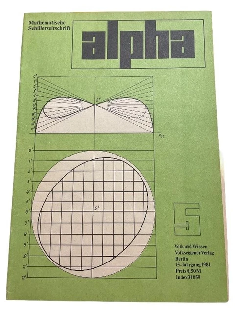 ALPHA - VOLK und Wissen - Revue Mathématique Scolaire - 1981 EUR 2,95 ...