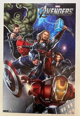 Avengers Poster, Marvel Comics, Captain America, Iron Man, Incredible Hulk, Thor