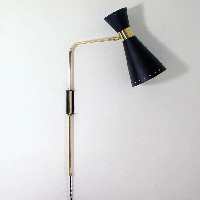 Mid century French Handmade Wall Light Sconce Brass Antique Lamp
