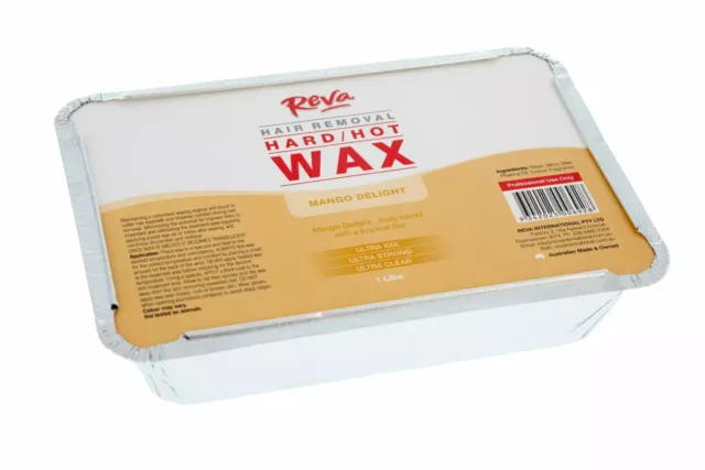 Reva hair removal - Hard Hot Wax for waxing body hair - 1Litre WAX-SPATULAS Pack
