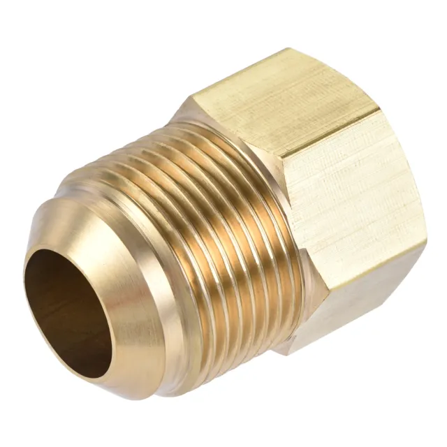 Brass Pipe fitting, 3/4 SAE Flare Male 5/8 SAE Female Thread, Tube Adapter